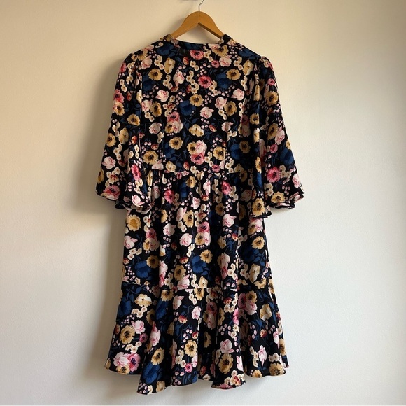 byTiMo Vintage Drape Mini Dress in Flora Black - Picture 12 of 16